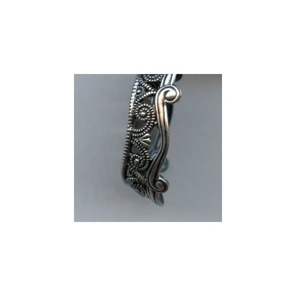 Filigree Edge 18x13mm Oval Setting Oxidized Silver (1) - Image 2
