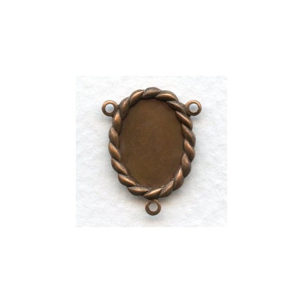 Three Way Y-Connector Settings 14x10mm Oxidized Copper (12)