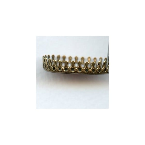 Crown Edge Settings 25x18mm Oxidized Brass (6) - Image 2
