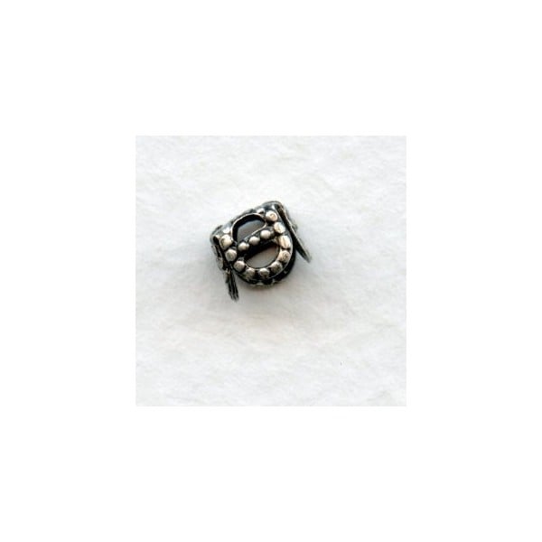 Square Filigree 5mm Bead Caps Oxidized Silver (24)