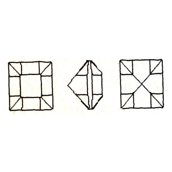 ^Swarovski Elements 4447 Xilion Square 4mm - Image 2