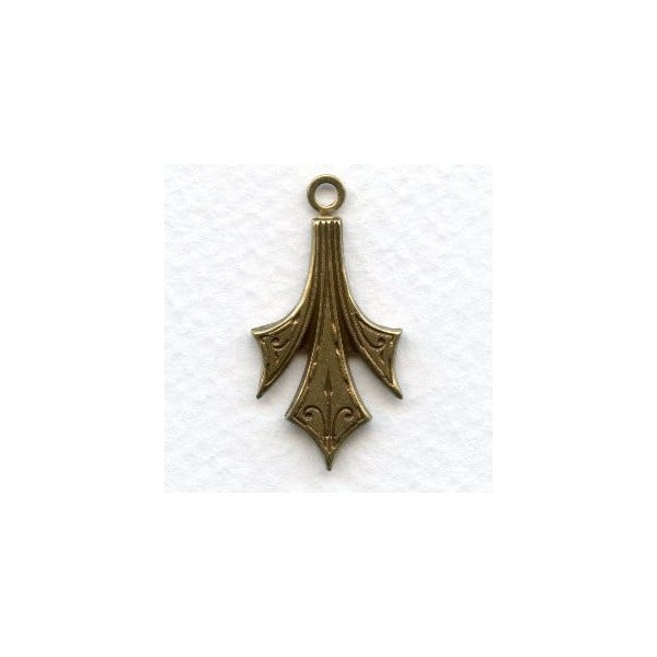 Decorative Pendants Oxidized Brass 31mm (4)