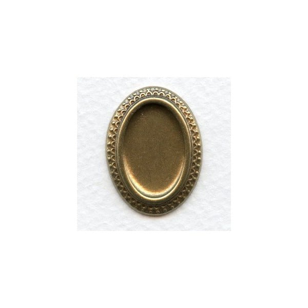Setting Base Oxidized Brass 20x12mm (6)