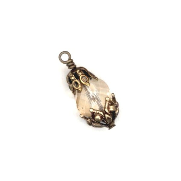 Elegant Gothic Style Bead Caps Oxidized Brass 8mm (6) - Image 2