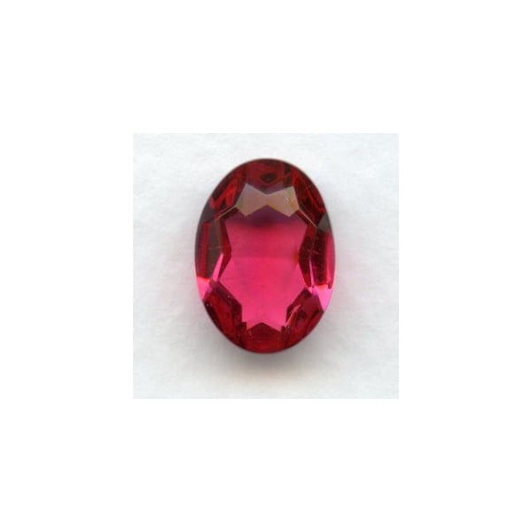 Rose Glass Oval Unfoiled Jewelry Stones 14x10mm