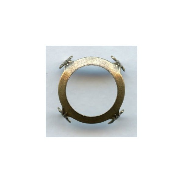 Open Back Turtle Settings 18mm Oxidized Brass (6)