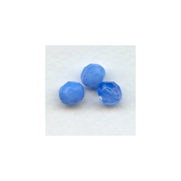 ^Blue Opal Fire Polished Round Faceted Beads 8mm
