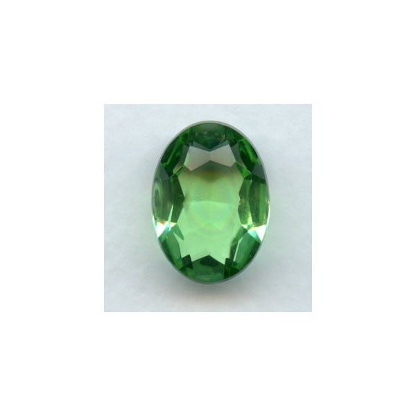 Peridot Glass Oval Unfoiled Stone 18x13mm