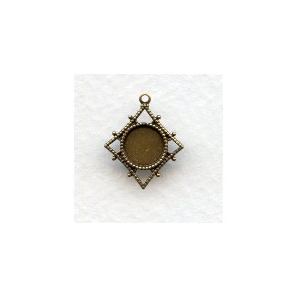 Delicate 7mm Settings Oxidized Brass (12)