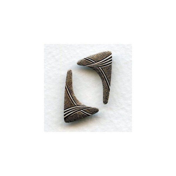 ^Brushed Texture Deco Style Corners Oxidized Silver (6)