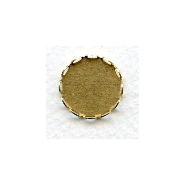 Lace Edge Settings 15mm Raw Brass (12)
