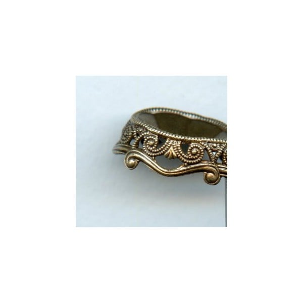 Ornate Filigree Wall Setting for 18x13mm Faceted Stone (1) - Image 2