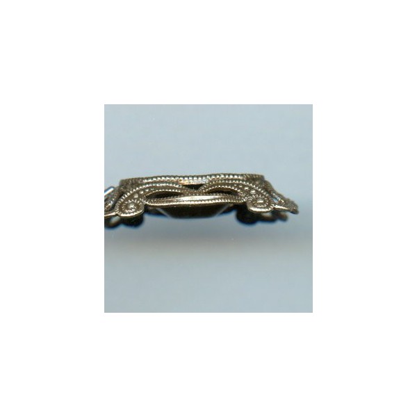 Filigree Edge 18x13mm Octagon Setting Oxidized Brass - Image 2