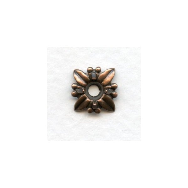 Starburst Settings for 4mm Stones Oxidized Copper