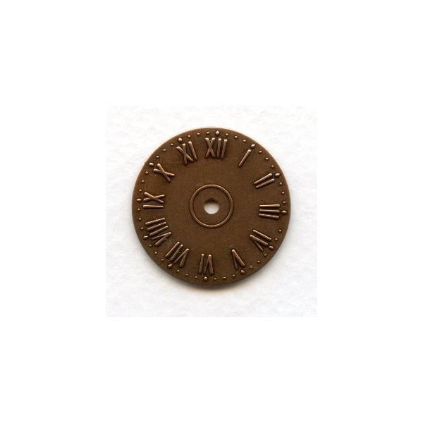 Clock Faces Roman Numerals Oxidized Copper 25mm (6)