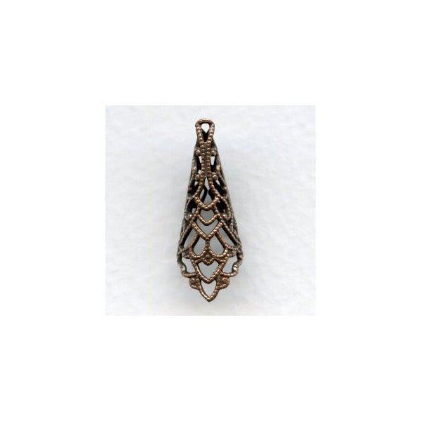 Filigree Cone 26mm Oxidized Copper