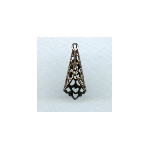 Filigree Cone 26mm Oxidized Copper - Image 2