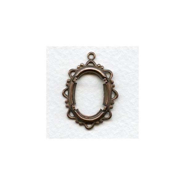Openwork Fancy 18x13mm Setting Oxidized Copper (1)