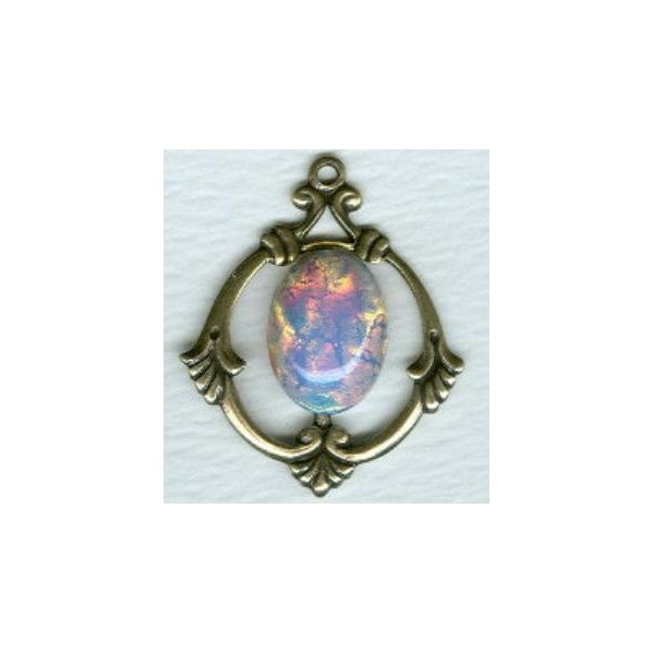 Floating Stone Setting Pendant Oxidized Brass (6) - Image 2
