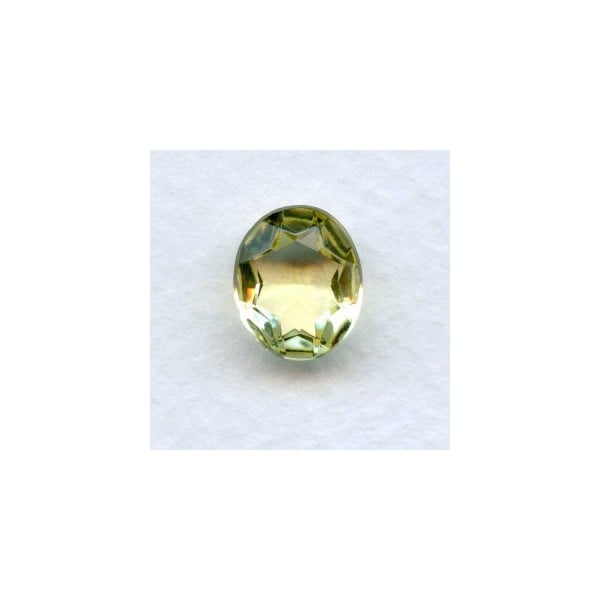 ^Jonquil Glass Oval Unfoiled Jewelry Stones 12x10mm