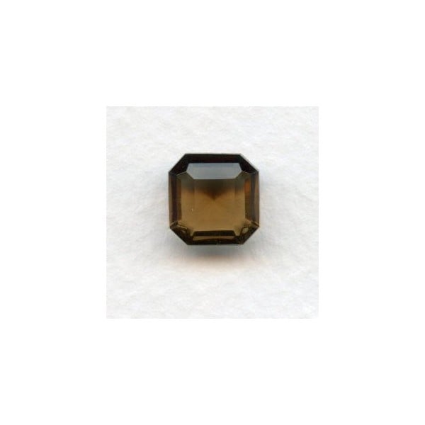 Smoked Topaz Glass Square Octagon Jewelry Stones 10mm