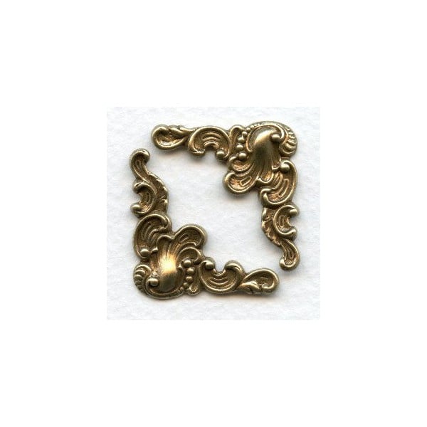 Fancy Corner Embellishments Oxidized Brass (6)