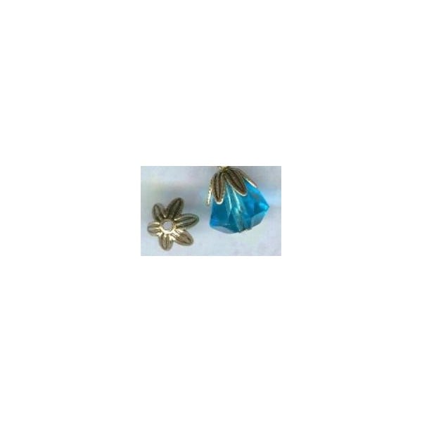 Bead Caps 8mm Oxidized Brass (12) - Image 2
