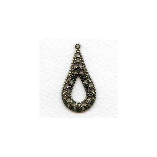 Pendant Hoop Frames Oxidized Brass 36mm (6)