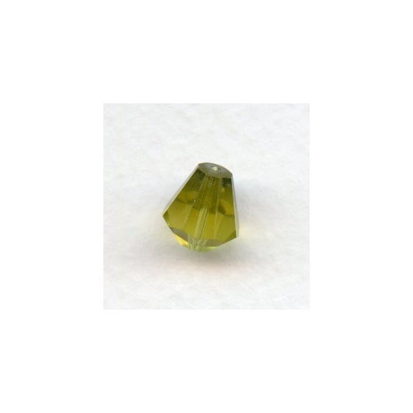 Olivine Bell Shape Faceted Glass Beads 10x9mm