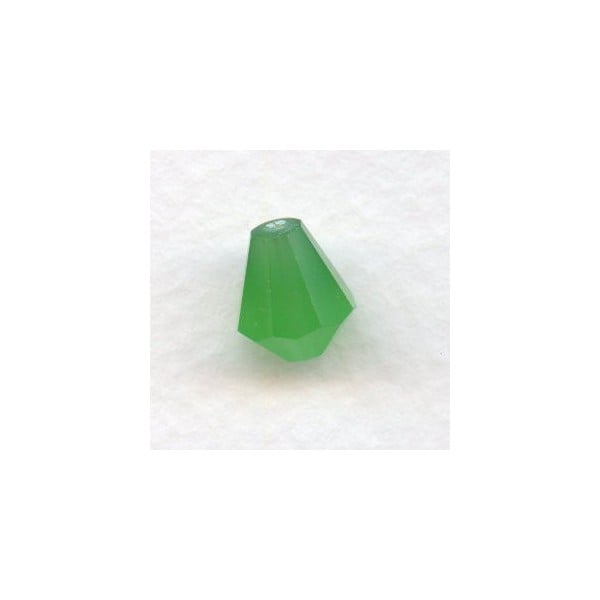 Opal Green Bell Shape Faceted Glass Beads 10x9mm