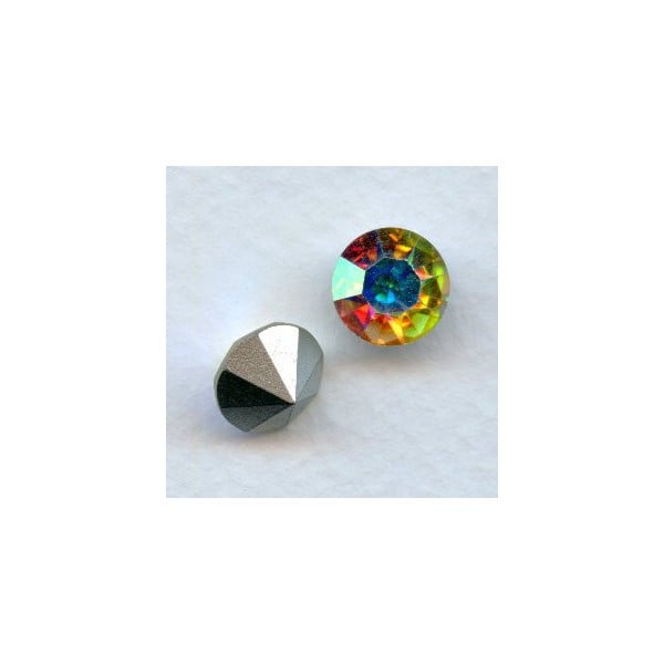 Round Crystal AB Foiled Rhinestones Pointed Back ss45