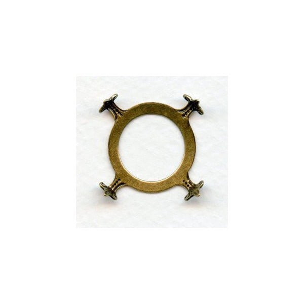 Open Back Turtle Settings 25mm Oxidized Brass (3) - Image 2