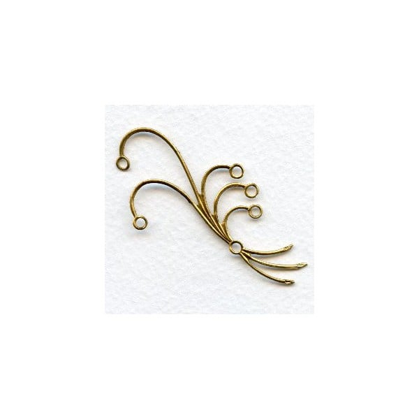 ^Large Sprays for Pearls or Crystals Raw Brass (6)