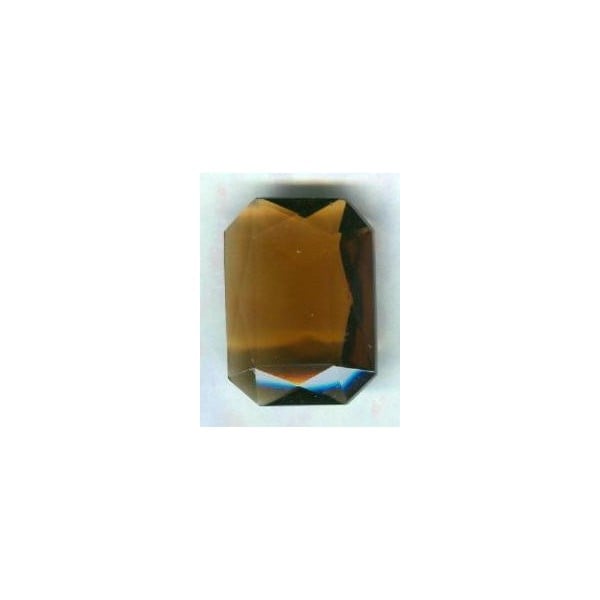 ^Smoked Topaz Glass Octagon Jewelry Stone 25x18mm