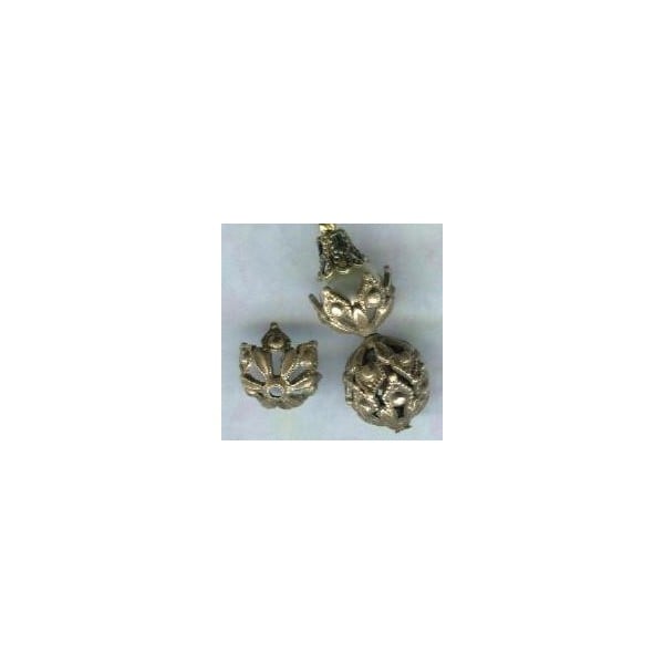Elegant Gothic Style Bead Caps Oxidized Brass 8mm (6) - Image 3