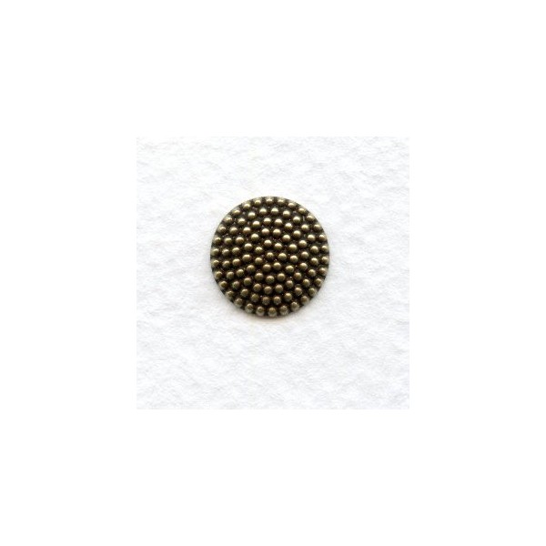 Nailhead Texture 11mm Oxidized Brass Domes (12)