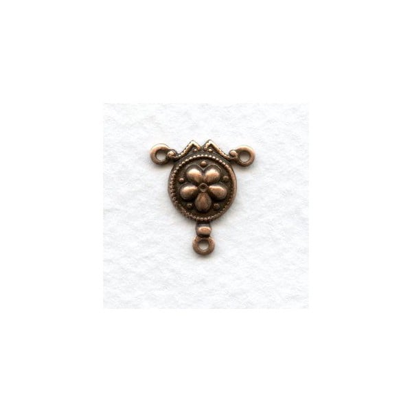 ^Fancy Three Loop Connectors 14mm Oxidized Copper 14mm (12)