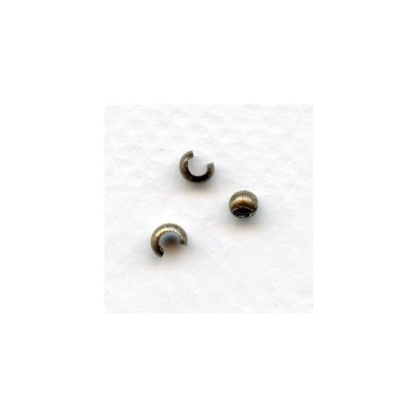 Crimp or Knot Covers Makes a 3mm Bead Oxidized Brass