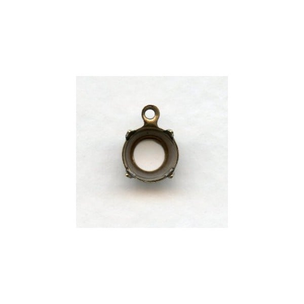 Round Open Back Settings 39ss Oxidized Brass