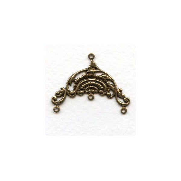 Connectors for Three Strands Oxidized Brass (6)