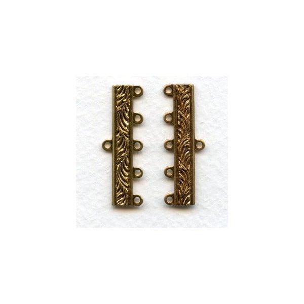 Five Strand Connectors Solid Raw Brass