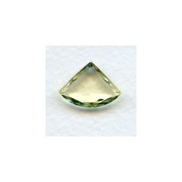Jonquil Glass Fan Shape Jewelry Stones 18x13mm