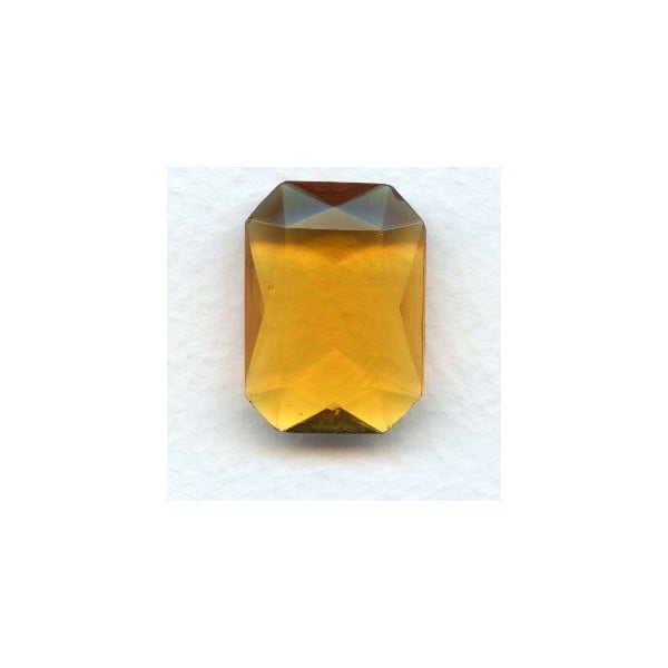 Topaz Glass Octagon Unfoiled Jewelry Stone 25x18mm