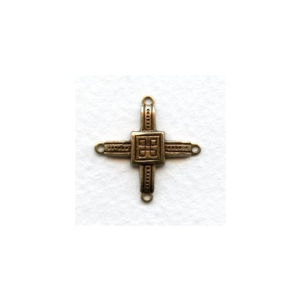Decorative Connectors Oxidized Brass 22mm (2)