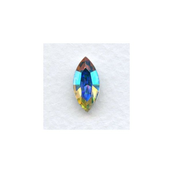 Navette Crystal AB Foiled Rhinestones 15x7mm (2)
