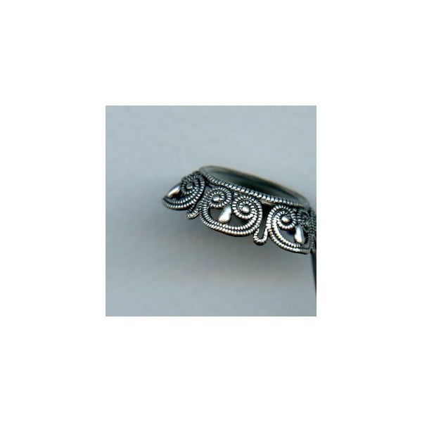 Setting for 14mm Rivoli Stones Oxidized Silver (1) - Image 2