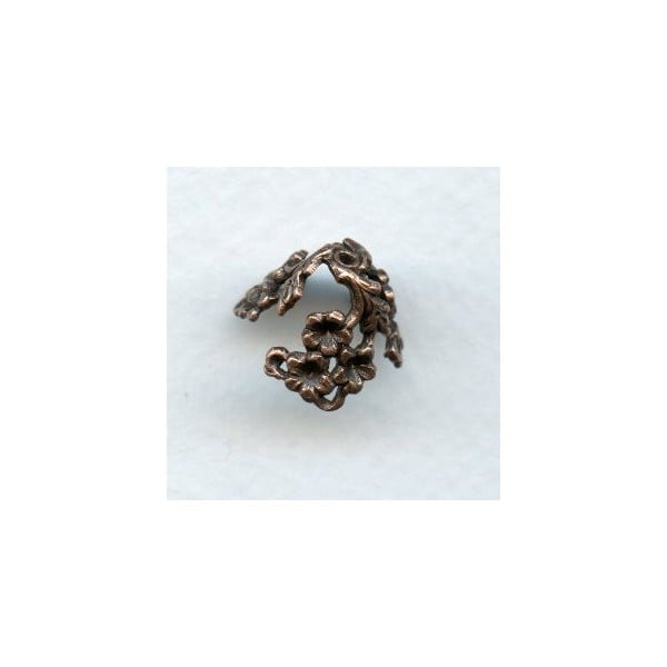 Add Some Bling! Oxidized Copper Floral 12mm Bead Caps (6)
