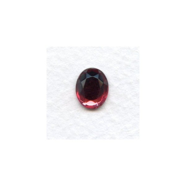Dark Rose Flat Back Stone 10x8mm Table Top (4)