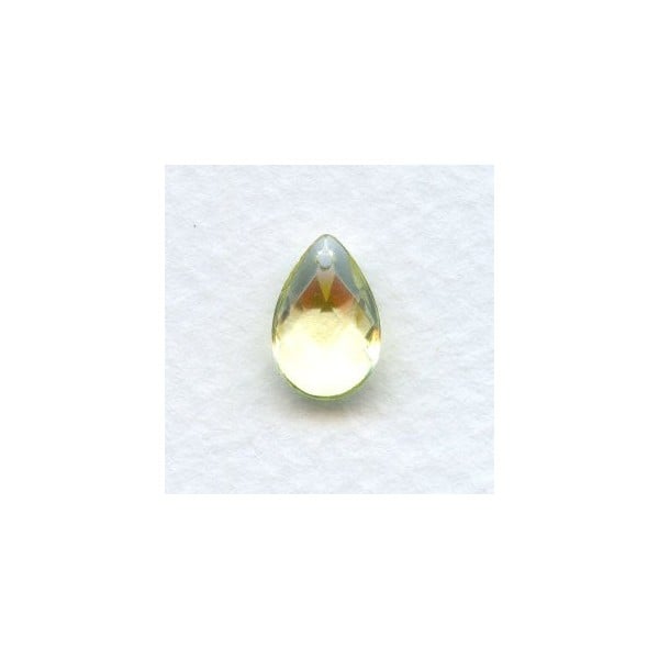 Briolette Jonquil 13x8.5mm Pear Shape Glass Pendant