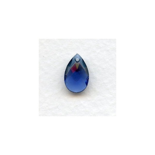 Briolette Montana 13x8.5mm Pear Shape Glass Pendant